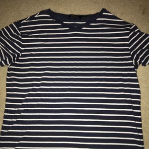 Men’s Navy striped polo shirt